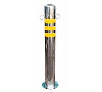 Stainless Steel Bollard - 60/75/100cm Reflective Driveway Barrier Posts for Traffic Control and Parking Protection((1pcs)/3 * 29.5in)
