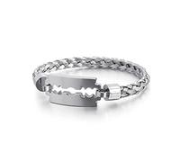 Stainless Steel Bracelet for Men, Curb Chain, Personalised Bracelet as a Gift for Men, Friends and Family