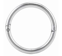 Stainless Steel Bull Nose Ring | 7cm & 7.7cm Inner Diameter Sizes | Non - Oxidizing Cattle Nose Ring for Husbandry/Veterinary Use | Finished Polished Exterior for Animal Well - (L)