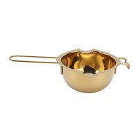 Stainless Steel Butter Melting Bowl | Extended Handle Helps Avoid Burns/Chocolate/Cheese | 400ml Melting Pot for Kitchen & Home | Sturdy Cookware Tool (Oro)