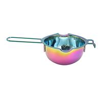 Stainless Steel Butter Melting Bowl | Extended Handle Helps Avoid Burns/Chocolate/Cheese | 400ml Melting Pot for Kitchen & Home | Sturdy Cookware Tool (Vistosa)