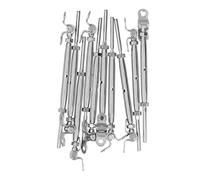 Stainless Steel Cable Railing Kit | 0-180° Adjustable Angle Hardware for Stairs/Decks/Balconies | T316 Marine Grade Oxidation Protected Construction | 10 - Piece Set (3/16)