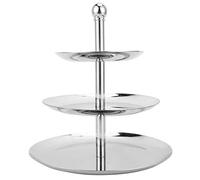 Stainless Steel Cake Stand | 3 - Tier Cupcake Holder for Party Desserts/Wedding Banquets/Birthday Displays | Non - Oxidizing Serving Plate Rack, Easy to Install & Maintain (3 Layer)