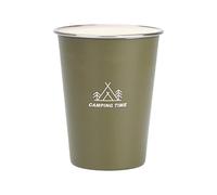 Stainless Steel Camp Cup, Compact Coffee Drinkware, Fixture with Sturdy Build, Outdoor Accessory with Practical Details, 3.15*3.15*3.94 in Travel Equipment, Utility Organizer for Beach Mountain