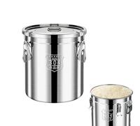 Stainless Steel Canister, Airtight Bean Storage Bucket, 5 Liter Capacity Container with Leakproof Lid, Durable Metal Food Holder, Kitchen Pantry Organizer with Modern Style, Storage for Flour Rice