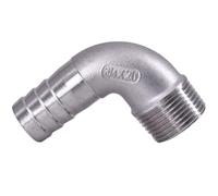Stainless Steel Cast Pipe Fitting, Stainless Steel Elbow, 1/8" 1/4" 3/8" 1/2" 3/4" 1" 2" Male 6 8 10 12 14 15-60mm Hose Elbow 90 Deg 304 Elbow Pipe Fitting Connector, 1pcs(1 BSPT To 33mm)