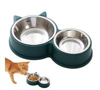 Stainless Steel Cat Bowls, Anti-Slip Ear Shape Dog Bowl 1.81x5.51 Portable Food Water Feeder, Thickened Puppy Licking Toys, Pet Supplies to Prevent Tipping