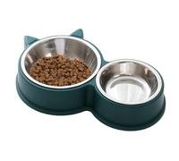 Stainless Steel Cat Bowls with Anti-Slip Cat Ear Shape Design, Water and Food Feeder, Thickened Puppy Licking Toys, Pet Supplies for Preventing Tipping and Spills