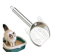Stainless Steel Cat Litter Scooper, Mesh Sifting Shovel, Compact Pet Waste | Material de acero inoxidable, diseño de malla de sifting, separación eficiente de residuos, herramienta de limpieza cómoda