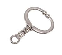 Stainless Steel Cattle Nose Ring | Spherical Design Reduces Animal Injury | Sturdy Livestock Nose Clamp for Home Farm/Cattle Management | Thickened Steel Traction Tool (HL-Q4D)