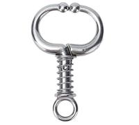Stainless Steel Cattle Nose Ring | Spring - Loaded No - Punch Design for Safe Installation | Bull Nose Clamp for Cows/Dairy Cows/Farm Breeding | Robust Stainless Livestock Tool (Small W Spring