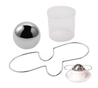 Stainless Steel Chiller, Espresso Cooler Ball Set, Compact Size Sphere with Cooling Gel Core, Reutilizable Drink Chilling Ball, Coffee Accessory with Stand, Beverage Chiller for Kitchen Bar