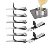 Stainless Steel Chip Clips - 8X Cake Ring Holders | Durable Dessert Ring Attachments For Baking Muffins, Pastry, coôkiês | Nonstick Baking Accessories For Home Kitchen & Beginners