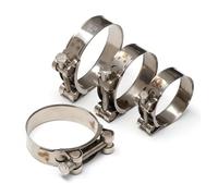 Stainless Steel Circular Reinforced Hose Clamp, Heavy Duty Air Water Fuel Pipe Fastener with Strengthened Band Leak Proof Seal (86-91 mm)