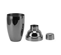 Stainless Steel Cocktail Shaker | 304 Stainless Steel Bartender Tool for Mixed Drinks/Milk Tea/Smoothies | Bar Shaker Cup with Secure Lid (Plated Black)