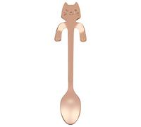 Stainless Steel Cocktail Spoon | Cat Design Reusable Stirring Scoop for Drinks/Coffee/Smoothies | Sturdy Bar Spoon with 5 Colors (Rose Gold)