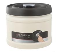Stainless Steel Coffee Canister 750ml Vacuum Seal(White 1100ML) | 304 stainless steel, press-down pump, locks freshness, blocks moisture, para ideal for beans