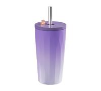 Stainless Steel Coffee Cups With Lids, 600ml Food-Grade Insulated Drinkware, Sturdy Spill-Resistant Travel Mug, Featuring A Spring-Loaded Straw, Crafted From Stainless Steel Material