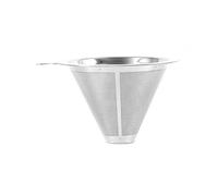 Stainless Steel Coffee Filter Portable Pour Reusable Small and Light Compact Dripper Holder Hot Water Mesh Durable New 2 ps(M)