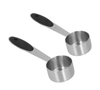 Stainless Steel Coffee Measuring Scoop 2Pcs | 1/8 Cup 30ml Tablespoon for Coffee Beans/Milk Powder/Tea | Round Deep Design Kitchen Gadgets