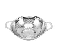 Stainless Steel Colander & Strainer Basket | Multipurpose Kitchen Sieve for Washing Fruits/Draining Pasta/Sifting Flour | 2 Handles, Concave Mesh Design (27CM)