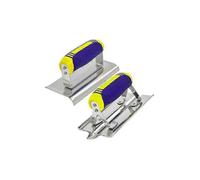 Stainless Steel Concrete Hand Edger And Groover Tools Set Plaster Stucco Cement Finishing Kit