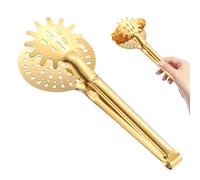 Stainless Steel Construction Chanclas, Food Strainer Cooking Chanclas, Oil-Frying Filter Clip Serving Tongs, mango no deslizante, 31,2 x 12 x 5 cm, 12,28 x 4,72 x 1,97 pulgadas para restaurante cocina