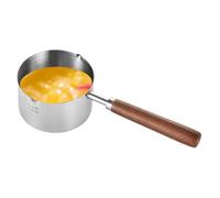 Stainless Steel Cooking Pot - 8 Inch Milk Saucepan | Flat Bottom Butter Warmer Pan, Nonstick Small Hot Pot For Sauce, Gravy, Oil, Boiling Milk On Stove