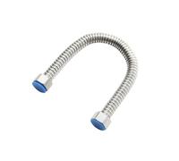 Stainless Steel Corrugated Pipe Tubo de tubería plomería acero inoxidable G1/2", manguera corrugada suministro, conector for calentador agua(40CM)