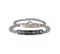 Stainless Steel Couple Bracelet, Valentine's Day Gift, Matching His and Hers Bracelet for cm Wrists