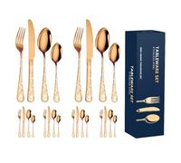 Stainless steel cutlery Skull design utensils Metal utensils set 24pcs cutlery set Kitchen fork spoon Portable cutlery set Kitchen Silverware Set Skull Pattern Flatware Stainless steel dinnerware Dini
