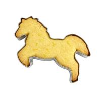 Stainless Steel Cutter, Horse Cookie Mold, 4x3 Inches Pie Crust Tool with Edge, Durable Metal Baking Accessory, Cutter with Animal Design, Kitchen Tool for Christmas and Birthday