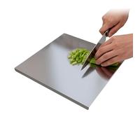 Stainless Steel Cutting Board | 15.8 x 11.8 Inch, Large Reversible | Kitchen Chopping Board & Dough Roller | No porous, Anti-Odor, Sided For Meat, Fruits, Baking