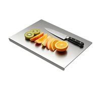Stainless Steel Cutting Board - 2026 New With Edge Guard Non Slip | 304 Food Grade Dishwasher Safe | Countertop Board For Meat Vegetable Baking Kitchen Food Prep
