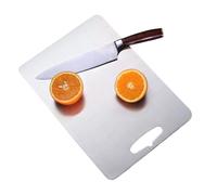 Stainless Steel Cutting Board, Double-Sided Meat Chopping with Clear Scale, Non-Stick Dishwasher Secure Cutting Board for Vegetables, Fruits, 11.42x7.87/9.84x14.17 inches