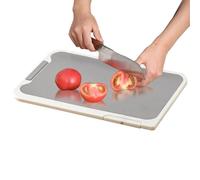 Stainless Steel Cutting Board, Double-Sided PP Kitchen Chopping Plate, Non-Slip for Safe Slicing, for Cooking, Carving, Cheese, Vegetables, Bread, Home Meal Prep More