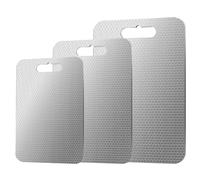 Stainless Steel Cutting Board - Juego de 3 piezas de acero no estilizado Honeycomb Meat Chopping Board | Double-Sided Duřable Boards For Kitchen Camping | For Vegetables, Fruta, Cheese, BBQ