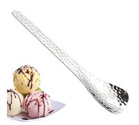 Stainless Steel Dessert Spoon - Scoop for Yogurt Ice Cream Parfait | Serve | Utensil Kitchen Cafe Bar Cocktail Latte Party Dining Table Reusable Spreading Tool Nut Butter Thick Food Serving Accessory