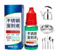 Stainless Steel Detector, Metal Inspection Testing Liquid, Stainless Steel Identifying Solution, Fast Material Verification Formula, Accurate Resistant Analysis, 12ml, for Home Kitchen
