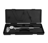Stainless Steel Dial Calipers, High Precision Vernier Caliper 0-200mm, Shockproof Measuring Tool with Clear Scale Dial, Processed Chrome Plated for Metal Working Profession