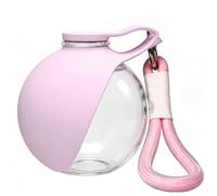 Stainless Steel Dog Water Bottle,2 In 1 Round and Portable Dog Travel Water Bottle with Silicone Bowl,for Pets Walking Hiking and Travel (Set C)