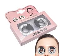 Stainless Steel Eye Roller, Dark Circle Ice Pack, 13x13.5x2cm/5.12x5.31x0.79 inches Ergonomic Cooling Design, Reusable Beauty Tool for Puffiness Relief, Facial Care, Gift for Women