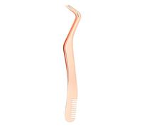 Stainless Steel Eyelash Extension Tweezers - False Lash Applicator Tool With Comb, Precision Eyelash Cluster Placement Tool For Women | Easy Lash Placement Support, Makeup Precision Enhancement, Reusa