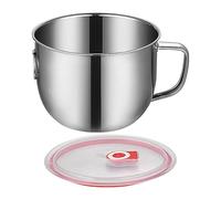 Stainless Steel Fat Separator, Fat Separator Jug, Kitchen Fat Separator Gadget, Gravy Strainer and Fat Separator with Lid and Handle, 7.09x4.33 inches Soup Grease Separator for Kitchen and Remove Fats