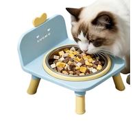 Stainless Steel Feeding Bowl - Raised Dog Bowl | Raised Cat Bowls | Food Feeder with Stand for Pet | No-Spilling Kitten Food Bowls for Home Kitchen Living Room Bedroom Balcony Apartment