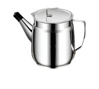 Stainless Steel Filter Pot, 2L Deep Kitchen Cooking Jar with Easy Pouring Spout, Durable Stainless Steel Strainer Pot for Filtering and Storage, Ideal for Home Kitchen, Restaurant