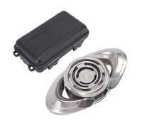 Stainless Steel Finger Gyro | 5 - Minute Rotating Time for Adults | Quiet Fidget Toy for Stress Relief/Concentration/Office | CNC Machined, Portable Design