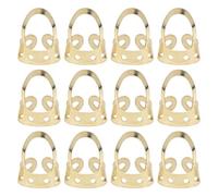 Stainless Steel Finger Picks 12Pcs | Adjustable for Banjo/Guitar/Ukulele | Robust Plucked Strings Tool for Extended Practice Sessions (Dorada)