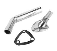 Stainless Steel Fishing Rod Holder | 40mm Deck Mount for Marine Boats/Yachts | Polished Outrigger Pole with Base & Gasket