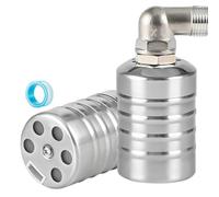 Stainless Steel Floating Ball Valve Water Level Control 1/2 3/4 Float Tank Tower Shutoff(1/2",Side Water Inlet)